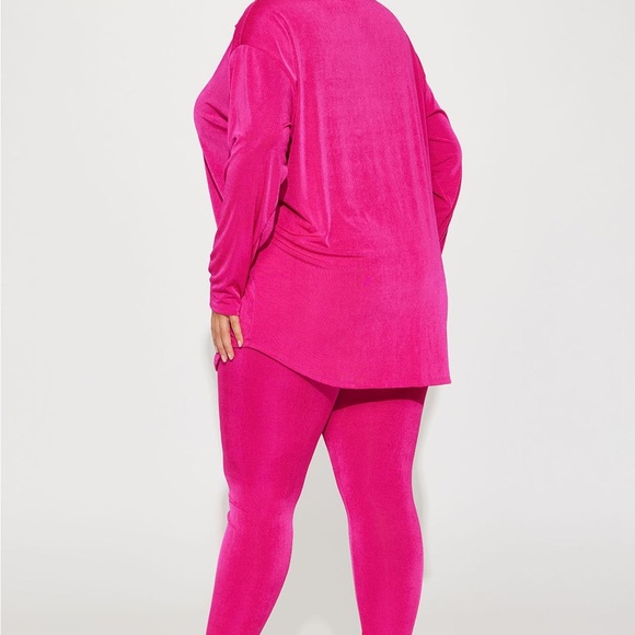 Fashion Nova Hot Pink Leggings Set - Picture 6 of 6